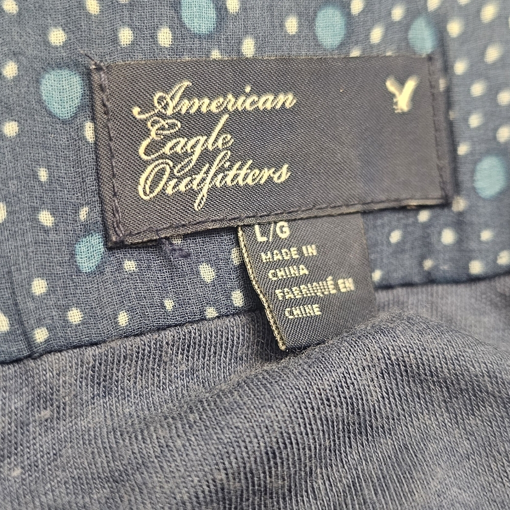 Blue Polka Dot Women's Skirt Size L - Picture 2 of 2